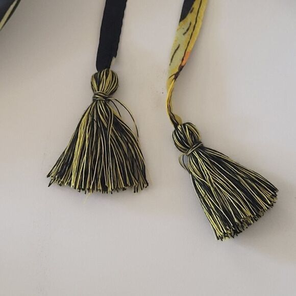 NEW POL Small Sheer Midi Maxi Dress Lingerie Cover-Up Black Yellow Floral Print - Picture 16 of 16